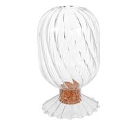Cabilock Glass Match Holder Helix Shape with Protective Cork Lid Transparent Decorative Cloche for Matches Striker Food Sample Bathroom Display Moisture-Resistant Small Glass Storage Jar