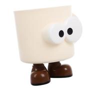 Cabilock Gobelet Brosse Dents Garçon Fille Plastique avec Poignée Grand Volume Rangement Brosse à Dents et Dentifrice Design Poupée Cartoon Yeux Grands Pratique pour Salle de Bain Garçon