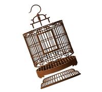 Cabilock Grande Cage à Oiseaux Ronde Portable Plastique Vintage Villa Spacieuse pour Inséparables Perruches et Oiseaux Exotiques Transport Pratique pour Usage Intérieur et Extérieur