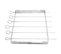Cabilock Grille de Barbecue en Acier Inoxydable 1 Set Pliable Argenté | Format Compact, Usage Camping et Sortie Barbecue, Brochettes Métalliques