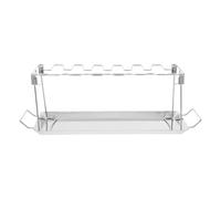 Cabilock Grille de Barbecue Pliante en Acier Inoxydable pour Poulet | Usage Grill et Barbecues, Cuisson Homogène, Format Portable, Finition Argenté, pour Autres Aliments