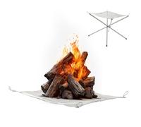 Cabilock Grille pour Cuisinière Foyer de Camping Portable en Acier Inoxydable, Support de Feu de Camp Léger, Grillage de Cuisson Extérieur, pour Camping et Outdoor