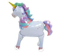 Cabilock Gros Ballon Aluminium Licorne Roues Décoration de Debout Ajout Luxueux Réaliste pour Anniversaire Événements Facile à Installer Sécurisé