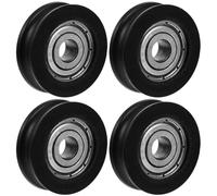 Cabilock Guide De Rouleau À Poulies U Type Nylon 4 Pièces roulettes pour Porte Coulissante Quincaillerie Accessoires Réduction De Vibrations Durable 0.79X0.79X0.28In