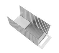Cabilock Guide Trancheur de Ajustable Acier Inoxydable Outil de Coupe pour Bagels et Gâteaux Accessoire de Cuisine Compact avec Plateau Ramasse-miettes pour Boulangeries et Usage