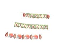 Cabilock Guirlande de Fête d'Anniversaire Rugby 2 Pièces en Papier Bannière Décorative à Suspendre pour Décoration Anniversaire Thème Rugby Accessoire Photo pour Fête Sportive