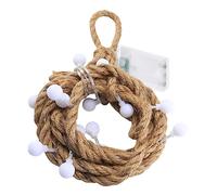 Cabilock Guirlande Lumineuse LED Globe 3 Mètres 20 LED, Corde en Chanvre Naturel, Éclairage Décoratif Chaleureux, pour Chambre à Coucher, Fête Et Mariage, Style Intérieur