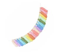 Cabilock Guirlande Murale à Pompons Arc Ciel avec Perles Décor Artisanal Suspendu Décoration Murale pour Salon Chambre et Fête