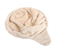 Cabilock Hamac Rond en Peluche Marron pour Chatons et Chats, Lit Suspendu Élégant Anneau en Acier 47x36 Cm, Espace de Repos Polyvalent pour Arbre à Chat à Domicile
