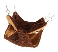 Cabilock Hamac Suspendu pour Hamster et Chinchilla Nid Chaud et Sûr Facile à Nettoyer en Tissu Marron pour Maison et Animal de Compagnie