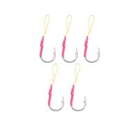 Cabilock Hameçons de Pêche en Mer et 5 Pièces Résistance à Corrosion et Haute Résistance Hameçons de Pêche Barbelés 11/0 Acier Inoxydable Usages Multiples