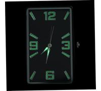 Cabilock Horloge Auto Carrée Miniature Adhesive pour Tableau de Bord Horloge Analogique Décorative Facile à Installer pour Voiture Bureau Maison