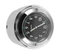 Cabilock Horloge de Guidon Étanche Alliage Aluminium Montre Ronde pour avec Thermomètre Design Poussière Montage Pratique sur Guidon et Précise