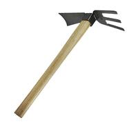 Cabilock Houe Double Usage Acier avec Manche Bois Outil De Jardinage pour Désherbage Et Culture Outil Ergonomique pour Jardinage Extérieur