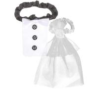 Cabilock Housse de Flûte à Vin Mariage en Tissu, Couvre-verre Décoratif Mariés pour Fête et Banquet, Accessoire Vin Original et Élégant, 1 Pièce pour Décoration Mariage Romantique