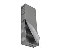 Cabilock Housse de Rangement Sous Lit avec Poignée Renforcée Multi-compartiments pour Vêtements Couettes et Couvertures Organisateur Anti-poussière Gris