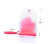 Cabilock Infuseur à Thé Silicone Réutilisable Filtre à Vrac avec Manche Long Compatible Théière Tasse et Mug Sécurité Alimentaire Design Facile à Ouvrir Rose Rouge Transparent