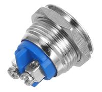 Cabilock Interrupteur à Bouton-poussoir Métallique 16 Mm Autobloquant Et Auto-réinitialisable, Contact No Et Nf, Bornes à Vis, Montage Facile, Usage Industriel Et Automobile