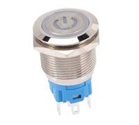 Cabilock Interrupteur Bouton Poussoir Étanche avec Voyant Lumineux Rouge Auto Réarmement pour Démarrage Moteur Voiture Compatible Véhicules et Applications Industrielles