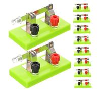 Cabilock Interrupteur Unipolaire Unidirectionnel 10pcs en Plastique pour Expérience de Physique Stabilité de Circuit, pour Enseignement des Principes de L'électricité