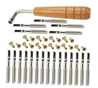 Cabilock Jeu Accessoires pour Lyre Professionnelle Chevilles de Fixation et Rivets Robustes avec Clé pour Slack de Rechange pour Harpe et Instrument à Cordes