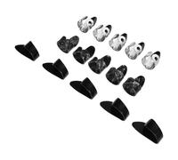 Cabilock Jeu de 15 Médiators pour Guitare en Inox et Celluloïd 5 Onglets Pouce Noir 5 Onglets Doigt Noir Accessoires pour Guitare Électrique Acoustique Ukulélé et Banjo Boîte de Rangement