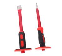 Cabilock Jeu de Burins à Froid Trempés 12 Pouces, Ciseaux à Démolir Protège-Mains pour Maçonnerie, Sculpture et Brise-Béton en Acier Chromé