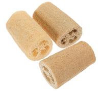Cabilock Jouets à Mâcher pour Petits Animaux 3 Pièces en Loofah Naturel pour Promouvoir Dents Propres et Prévenir L'obésité, Adaptés pour Perroquets et Lapins en Milieu Domestique