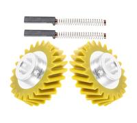 Cabilock Kit 4 Pièces Moteur Mixeur 2 Balais Charbon et 2 Engrenages à Vis sans Fin, Remplacement Pièces Usées pour Robot Pâtissier, Accessoire Solide Compatible la Cuisine