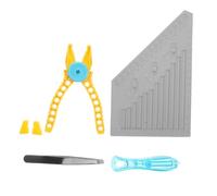 Cabilock Kit D’Outils de Séparation pour Briques de Construction Pince Jaune Lève-Briques Bleu Règle de Mesure et Outil de Démontage Compact Multifonction pour Modélisme et Loisirs