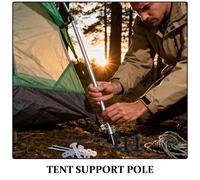 Cabilock Kit de 12 Arceaux de Tente Légers et Extensibles en Aluminium Noir Bâtonnets de Rechange pour Arceaux de Camping Compatibles Tentes Extérieures Randonnée et Trekking