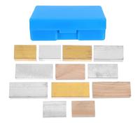 Cabilock Kit de 12 pièces pour expériences de Physique étudiantes : Blocs de densité des éléments métalliques de Forme rectangulaire - Matériel pédagogique pour Laboratoire de Sciences