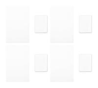 Cabilock Kit de 4 tampons pour ongles French manucure - Tampon carré en silicone et grattoir - Outils de pochoirs pour nail art et autres occasions