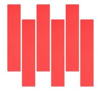 Cabilock Kit de 6 Marqueurs de Lignes de Terrain Rectangulaires en PVC Robuste Couleur Rouge pour Marquage de Courts de Tennis et Pickleball - Repères de Sol Sportifs Polyvalents pour