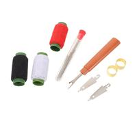 Cabilock Kit de Couture Main 34 Pièces avec Aiguilles en Acier à Grand Chas 3 Bobines de Fil 2 Enfile-Aiguilles Découseur et Étui Compact - Petit Kit de Couture de Voyage pour
