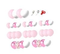 Cabilock Kit de Guirlande de Ballons Rose avec Confettis pour Mariage Anniversaire et Shower Décoration Arche Ballon pour Fête et Événement
