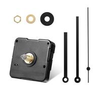 Cabilock Kit de Mécanisme Horloge Silencieux avec Aiguilles Droites Noires Remplacement DIY pour Horloge Murale Mécanisme Précis et Fonctionnement Fluide sans Bruit