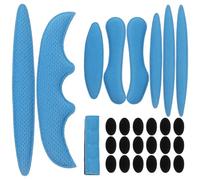 Cabilock Kit de Rembourrage Mousse pour Casque de Vélo et Moto, Coussinets Anti-Collision en Mousse Haute Densité, Ensemble Complet Bleu Fixation Auto-agrippante, Confort Respirant et