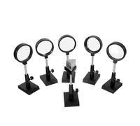 Cabilock Kit de sciences physiques pour étudiants avec miroir plan, lentilles convexes et concaves, prisme optique 6 pièces pour enseigner l'optique géométrique