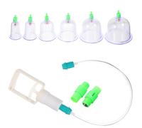 Cabilock Kit de Ventouses à Vide en Plastique Pompe D'aspiration 1 Set pour Massage et Relaxation pour Thérapie Chinoise à Domicile
