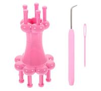 Cabilock Kit Débutant de Tricotin Plastique Double Tête, Outil Facile à Utiliser pour Tricoter Écharpes et Bracelets, Accessoires Crochet et Aiguille Inclus
