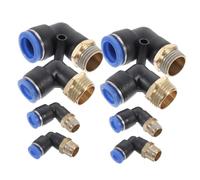 Cabilock Kit Raccordement Rapide Connecteurs Pneumatiques Air Hose Fittings avec Coude Fileté Extérieur Installation Facile et Étanchéité Assurée pour Automatisation et Industrie