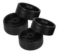Cabilock Kit Roues en Plastique Noir 4PCS pour Chauffage Extérieur à Gaz, Accessoires pour Grill et Parasol Chauffant, Facile à Déplacer, Résistant aux Intempéries
