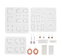 Cabilock Kit Silicone Moules Bijoux DIY Moules Boucle Oreille Crochet pour Fabrication Pendentifs Goutte Eau Décorations Artisanales