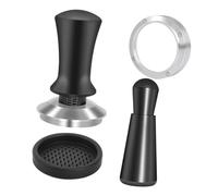 Cabilock Kit Tamper Café Espresso Acier Inox avec Anneau Doseur Magnétique Antidérapant pour Machine à Café Station de Tassage Professionnelle avec Échelle Précise Accessoires Noir