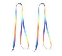 Cabilock Lacets Plats Élastiques Noirs Motif Dégradé pour Sneakers, en Polyester Résistant, Faciles à Utiliser pour Chaussures de Sport Adultes et Garçon et Filles