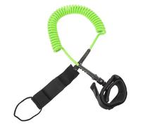 Cabilock Laisse de Sup Enroulée 7mm pour Surf et Kayak, Vert | Nylon et Néoprène, Double Boucle de Verrouillage, Rail Saver et Surface Antidérapante, Haute Visibilité