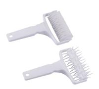 Cabilock Laminoir à Pâte 2 Pièces Roulette à Pizza et Roulette à Aiguilles, Outil de Pâtisserie pour Découpe et Perforation de Pâte, pour Repas Familiaux et Ateliers Culinaires