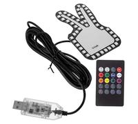 Cabilock Lampe LED Doigt Voiture Geste Interactif Multifonction en Pvc pour Prévenir Collision Arrière et Communication Entre Conducteurs, Alimentée par USB