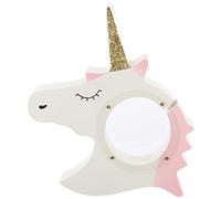 Cabilock Licorne en Bois Tête De Licorne Acrylique Banque De Pièces Économie Pot D'économie d' Boîte Conteneur De Bonbons pour Enfant Adulte d'anniversaire